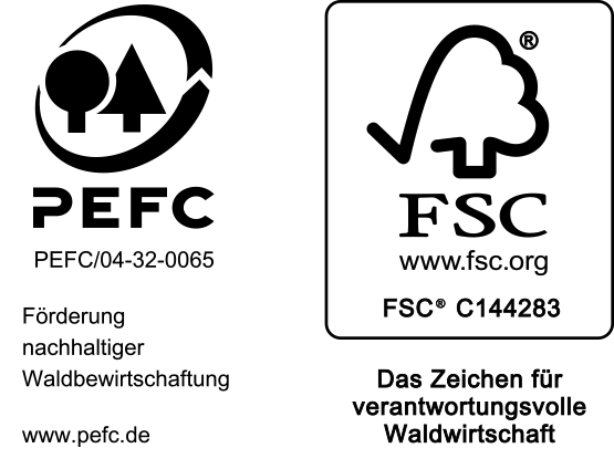 Wir sind PEFC- und FSC-zertifiziert